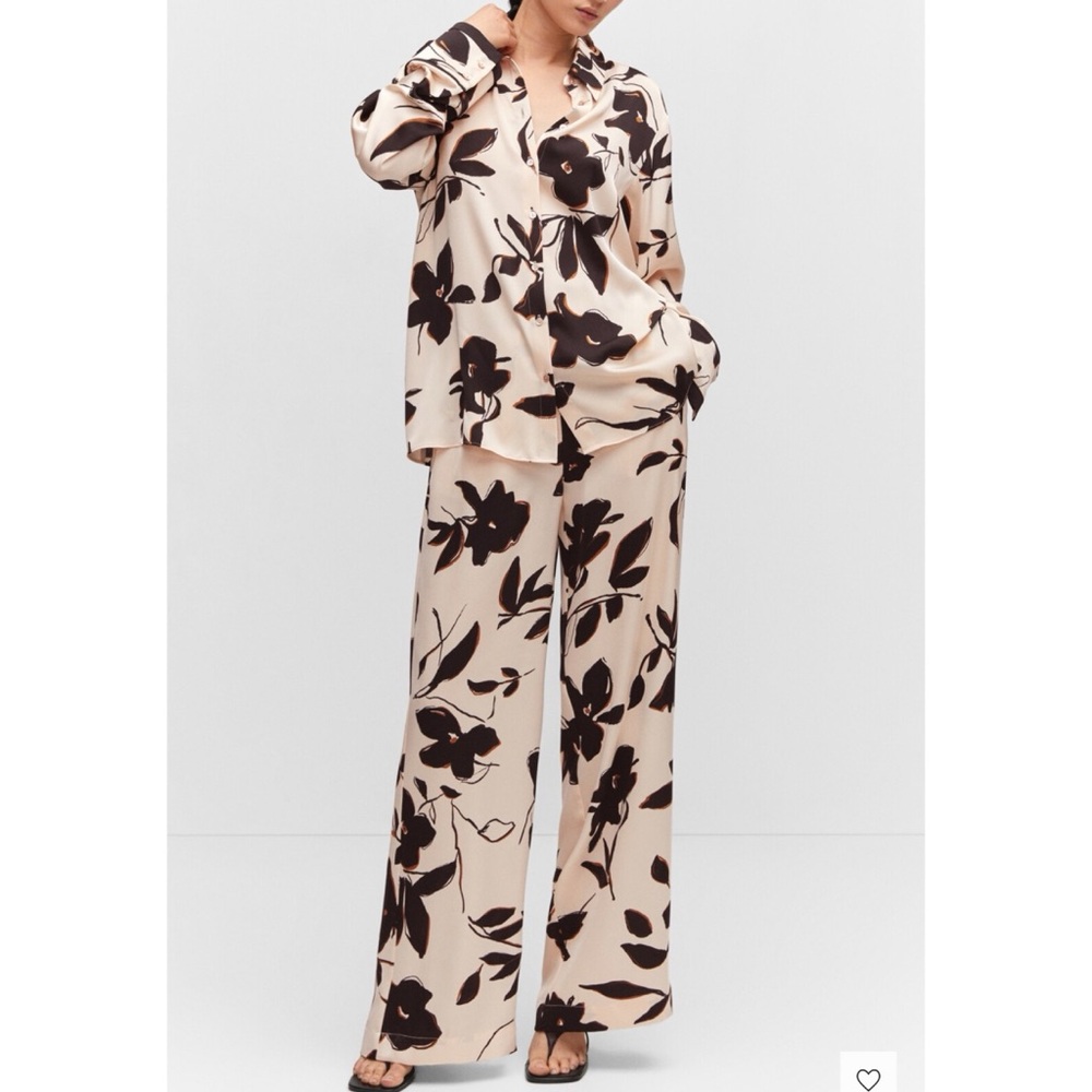 NWT Mango Floral Satin Set